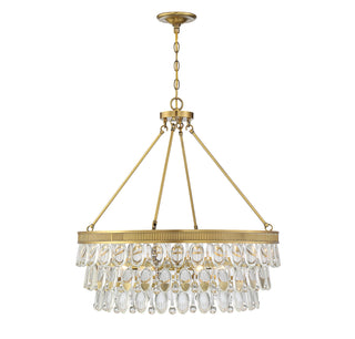 Windham 6-Light Pendant in Warm Brass