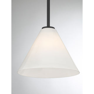Blair 1-Light Mini-Pendant or Semi-Flush in Matte Black