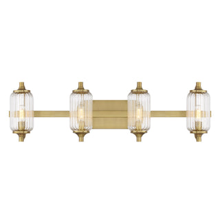 Holton 4-Light Bathroom Vanity Light in Warm Brass