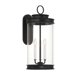 Englewood 3-Light Outdoor Wall Lantern in Matte Black