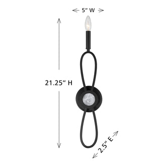 Minette 1-Light Wall Sconce in Matte Black