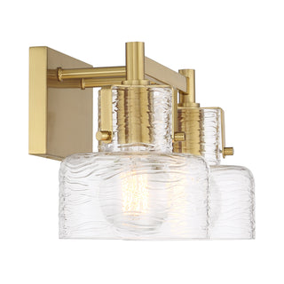 Dover 2-Light Bathroom Vanity Light in Warm Brass