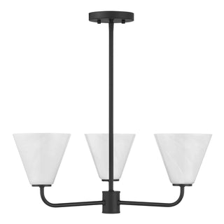 Blair 3-Light Chandelier in Matte Black