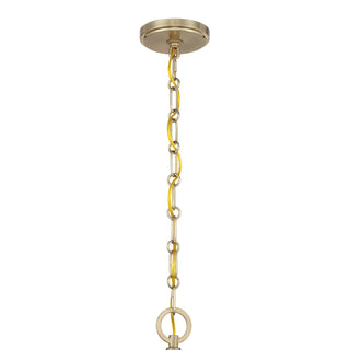 Monterey 4-Light Pendant in Matte Black and Warm Brass