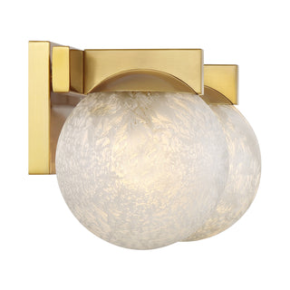 Darien 2-Light Bathroom Vanity Light in Warm Brass