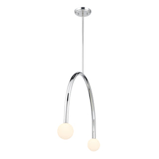 2-Light Chandelier in Chrome