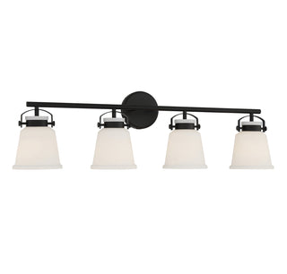 Kaden 4-Light Bathroom Vanity Light in Matte Black