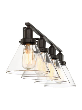 Drake 4-Light Bathroom Vanity Light in English Bronze