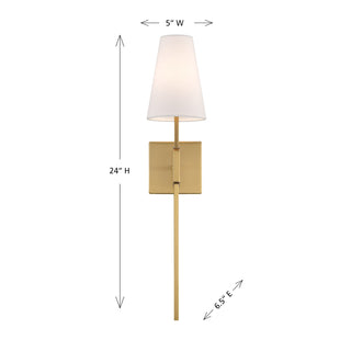 1-Light Wall Sconce in Natural Brass