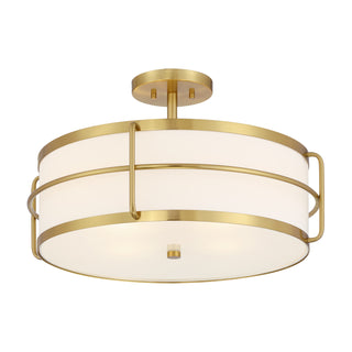 Chauncey 4-Light Ceiling Light in Warm Brass