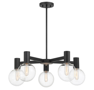 Wright 5-Light Chandelier in Matte Black