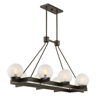 Darien 8-Light Linear Chandelier in Mediterranean Bronze