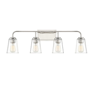 4-Light Bathroom Vanity Light in Polished Nickel
