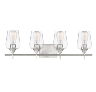 Octave 4-Light Bathroom Vanity Light in Satin Nickel