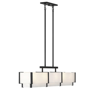 Orleans 5-Light Linear Chandelier in Black Cashmere