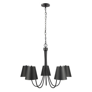 5-Light Chandelier in Matte Black