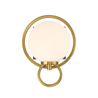 Alhambra 1-Light Wall Sconce in Matte Black with Warm Brass