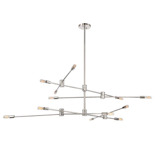 Lyrique 12-Light Chandelier in Polished Nickel