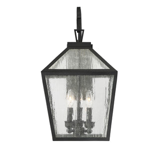 Woodstock 3-Light Outdoor Wall Lantern in Black