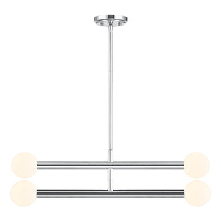 4-Light Chandelier in Chrome