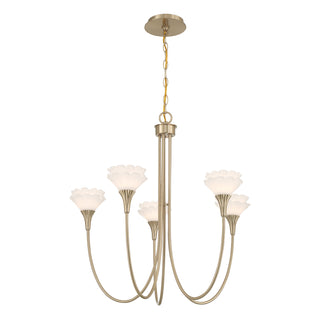 Florena 5-Light Chandelier in Noble Brass by Breegan Jane