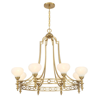 Allston 8-Light Chandelier in Warm Brass