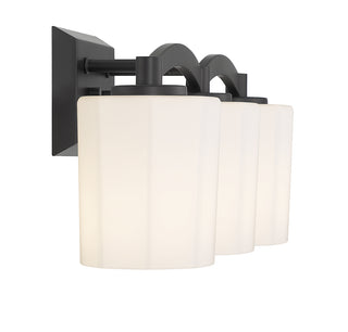 Whitney 3-Light Bathroom Vanity Light in Matte Black