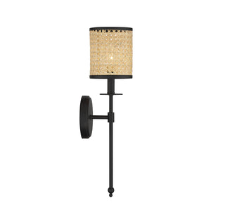 Jaylar 1-Light Wall Sconce in Matte Black