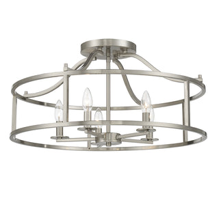 Stockton 5-Light Ceiling Light in Satin Nickel