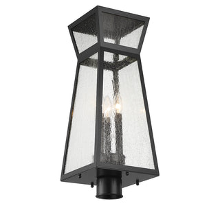 Millford 3-Light Outdoor Post Lantern in Matte Black