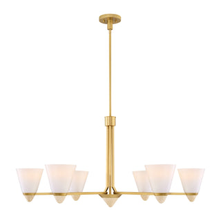Kohlman 6-Light Chandelier in Warm Brass