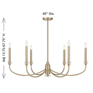 Coventry 6-Light Chandelier in Noble Brass