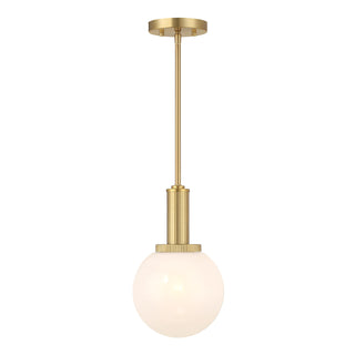 1-Light Pendant in Natural Brass