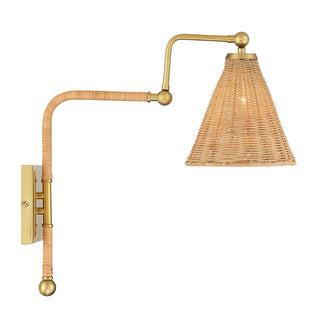 Linell 1-Light Wall Sconce in Warm Brass