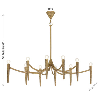 Belleza 10-Light Linear Chandelier in Spumante by Breegan Jane