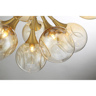 Matisse 16-Light Chandelier in Warm Brass