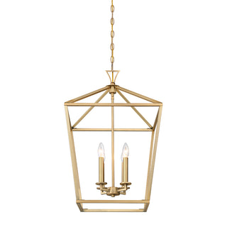 Townsend 4-Light Pendant in Warm Brass