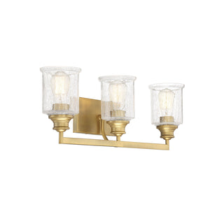 Hampton 3-Light Bathroom Vanity Light in Warm Brass