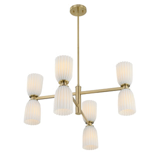Baldwin 8-Light Chandelier in Noble Brass