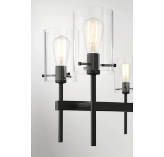 Vista 16-Light Chandelier in Matte Black