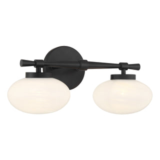 Barrow 2-Light Bathroom Vanity Light in Matte Black