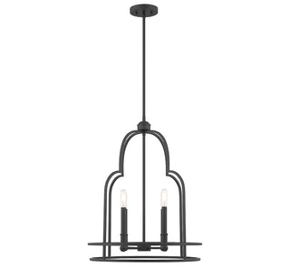 Diplomat 4-Light Pendant in Matte Black