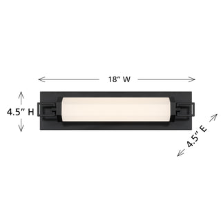 Parker 18" LED Bathroom Vanity Light in Black Lustre
