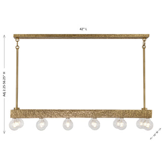 Etereo 14-Light Linear Chandelier in Spumante by Breegan Jane
