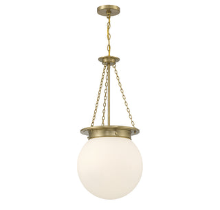 Manor 3-Light Pendant in Warm Brass