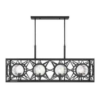 Balfour 8-Light Linear Chandelier in Matte Black