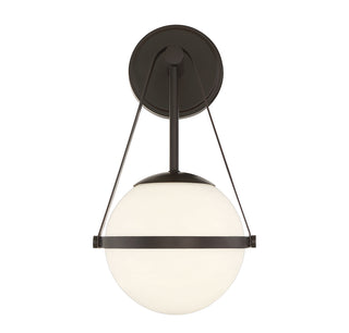 Polson 1-Light Wall Sconce in Matte Black