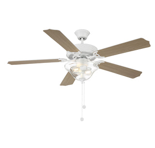 52" 2-Light Ceiling Fan in Bisque White