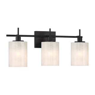 3-Light Bathroom Vanity Light in Matte Black