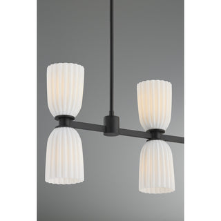 Baldwin 8-Light Linear Chandelier in Matte Black
